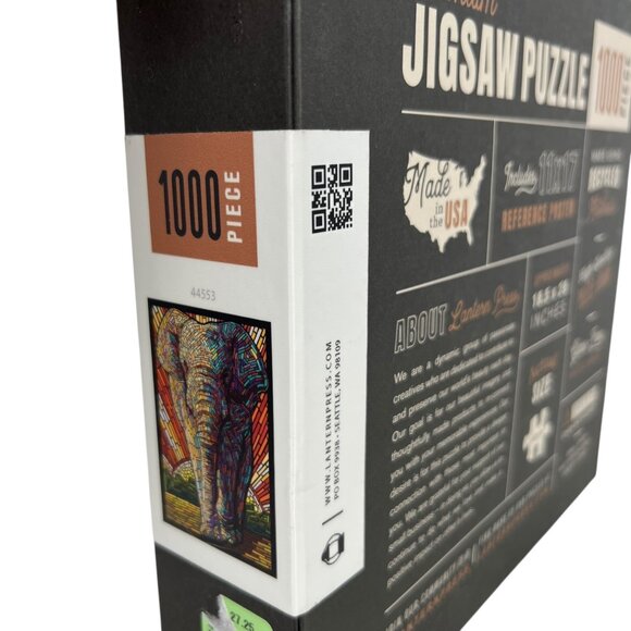 Lantern Press Asian Elephant Paper Mosaic 1000 Piece Puzzle NIB - Picture 5 of 9